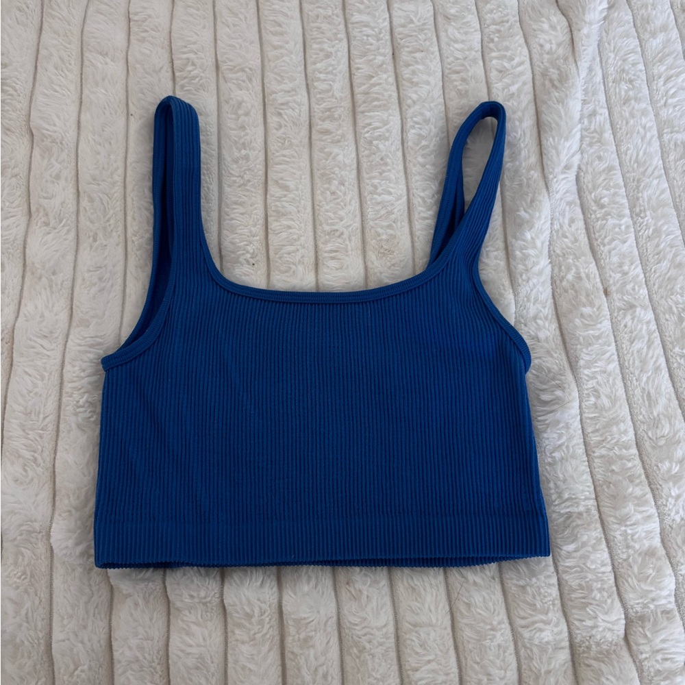 Cotton On Blue Ribbed Tank Top